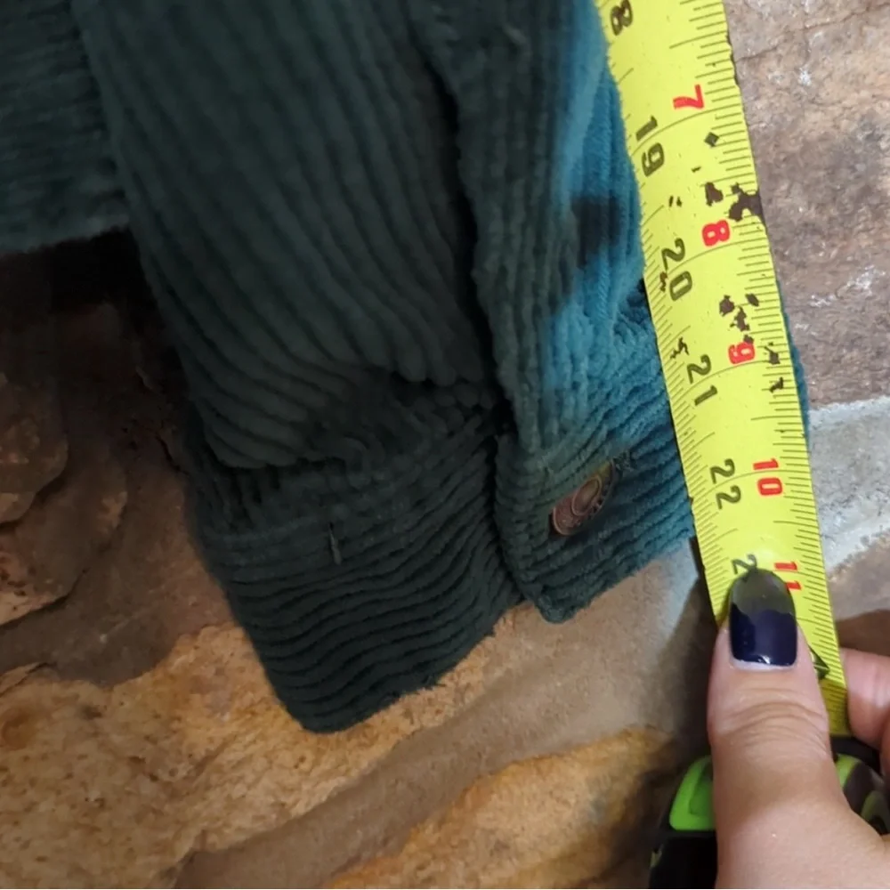 Free People Green Corduroy Jacket with Rust Accent - Picture 14 of 14
